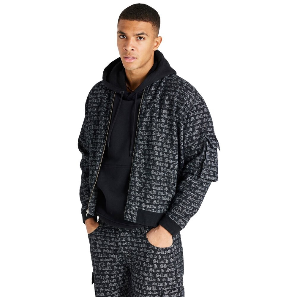 

Куртка Siksilk Denim Bomber, серый