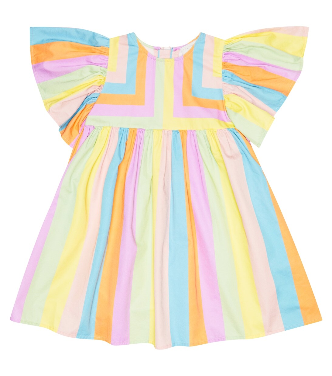 

Хлопковое платье в полоску Stella McCartney Kids, разноцветный