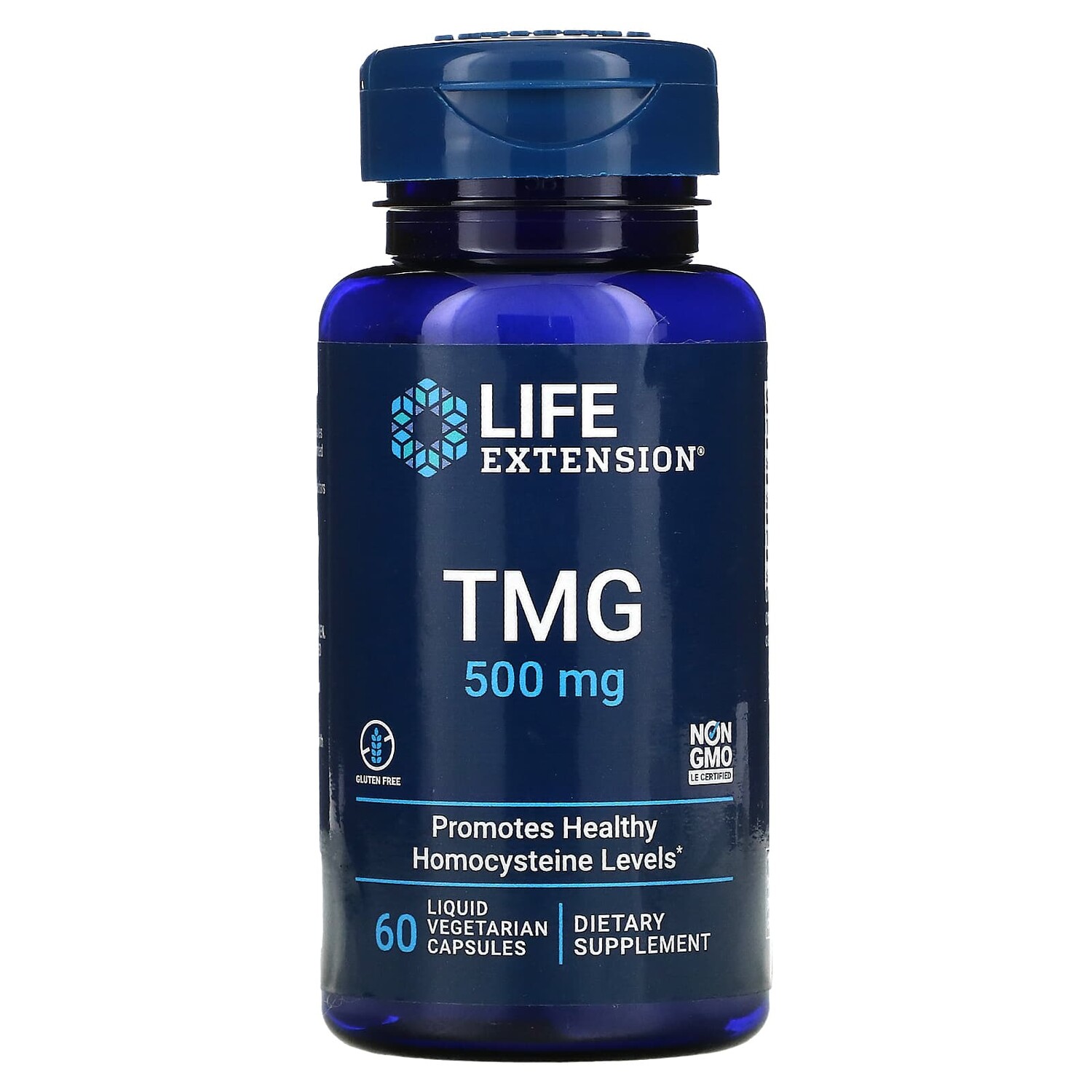 

TMG, триметилглицин, 500 мг, 60 вегетарианских капсул с жидкостью, Life Extension