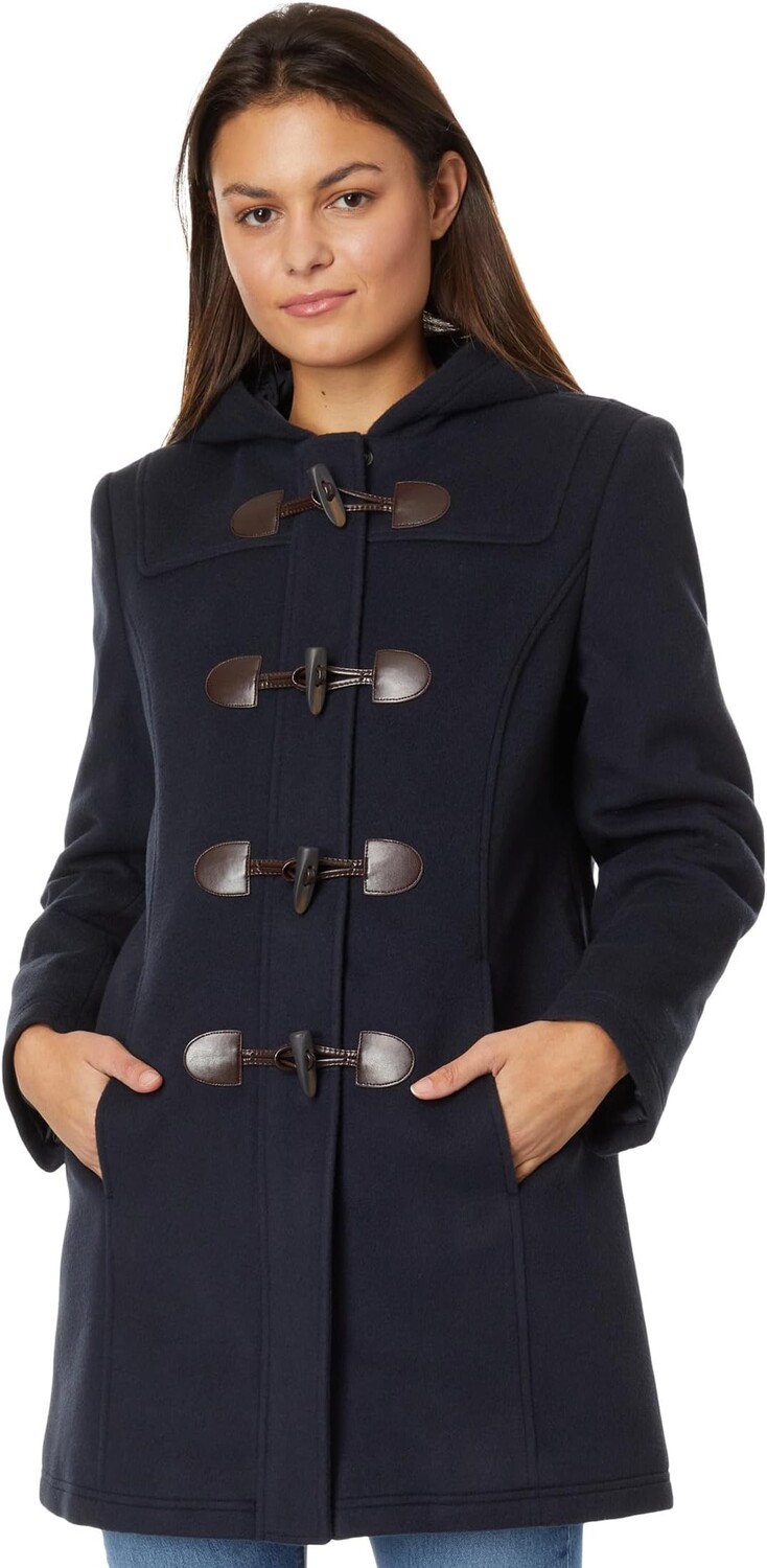 

Пальто Petite Lambswool Duffle Coat L.L.Bean, темно-синий