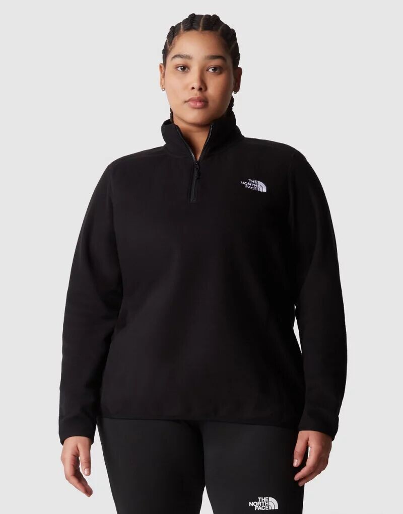 

Черный флисовый топ на молнии The North Face Plus 100 Glacier