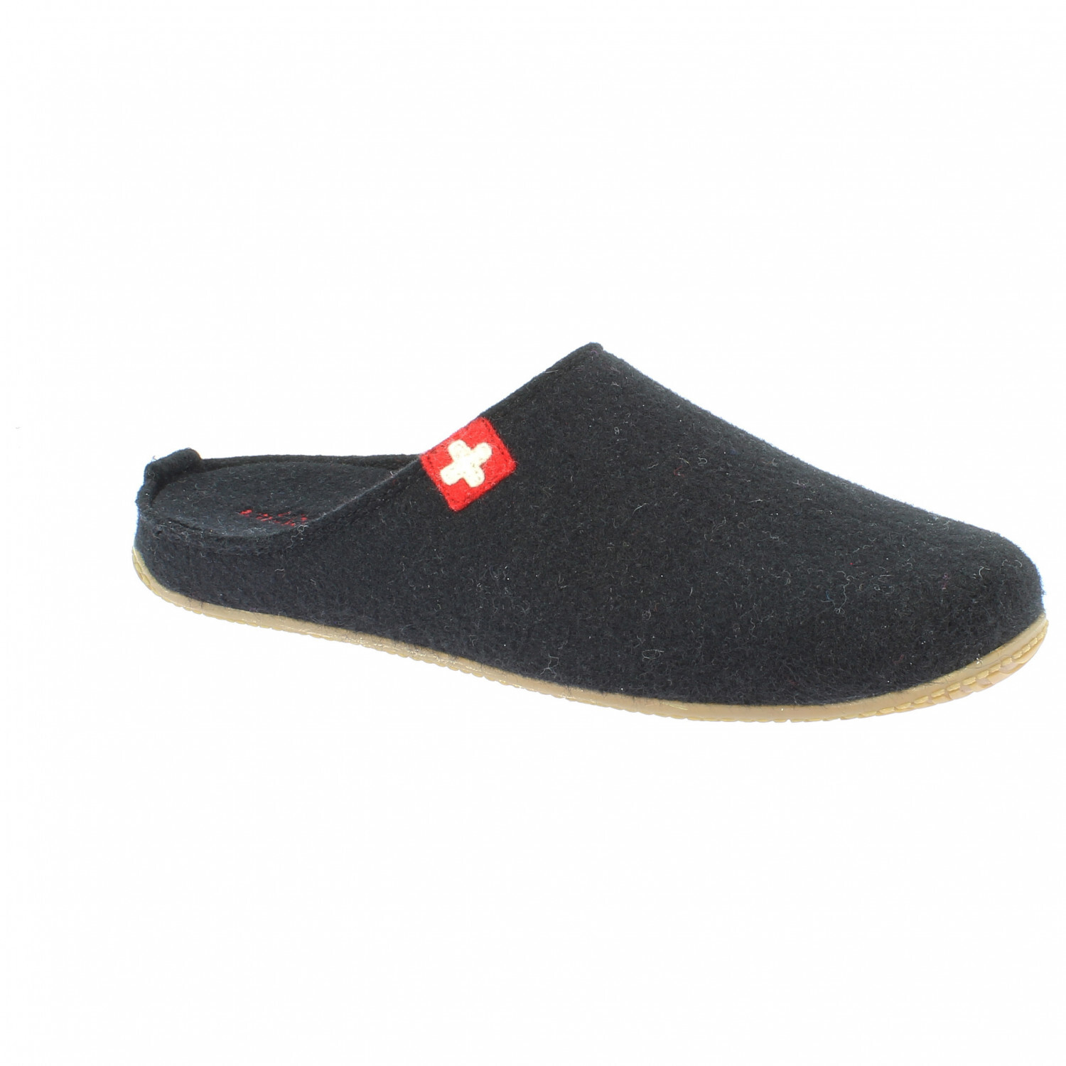 

Тапочки Living Kitzbühel Filzpantoffel Schweizer Kreuz No. 3886, черный