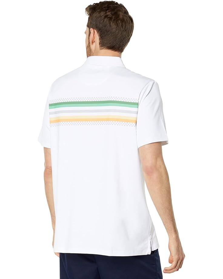 

Поло Original Penguin Golf Coastal Ombre Stripe Print Polo, ярко-белый