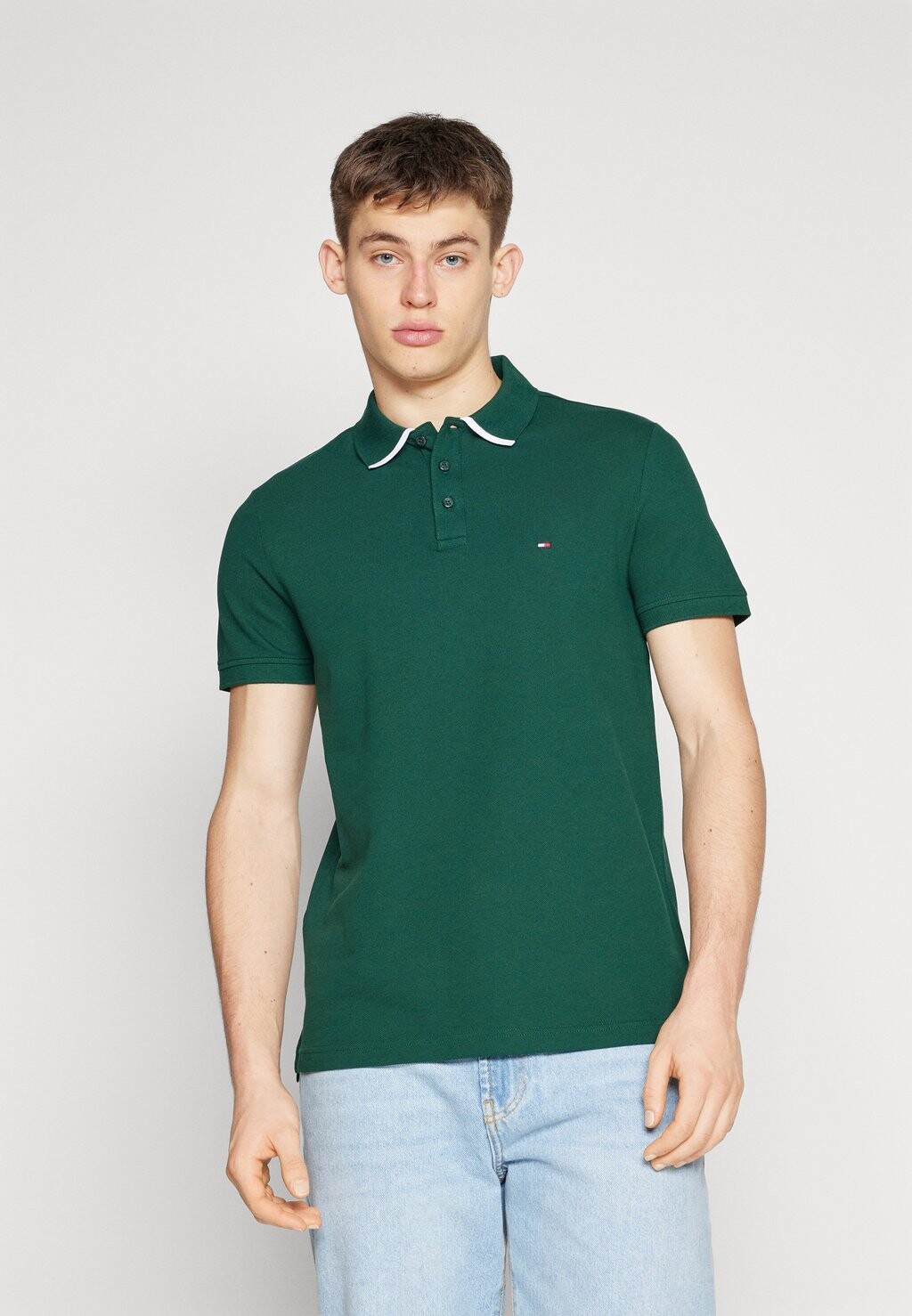 

Рубашка поло Tommy Hilfiger, темно-зеленый