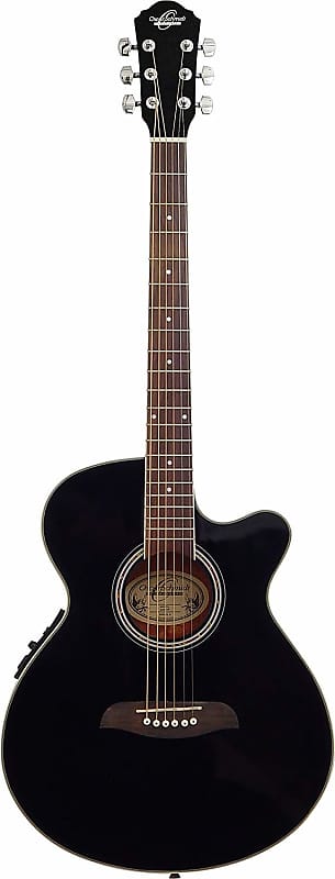 

Акустическая гитара Oscar Schmidt OG8CEB Shallow Folk Size Body Mahogany Neck 6-String Acoustic-Electric Guitar - Black