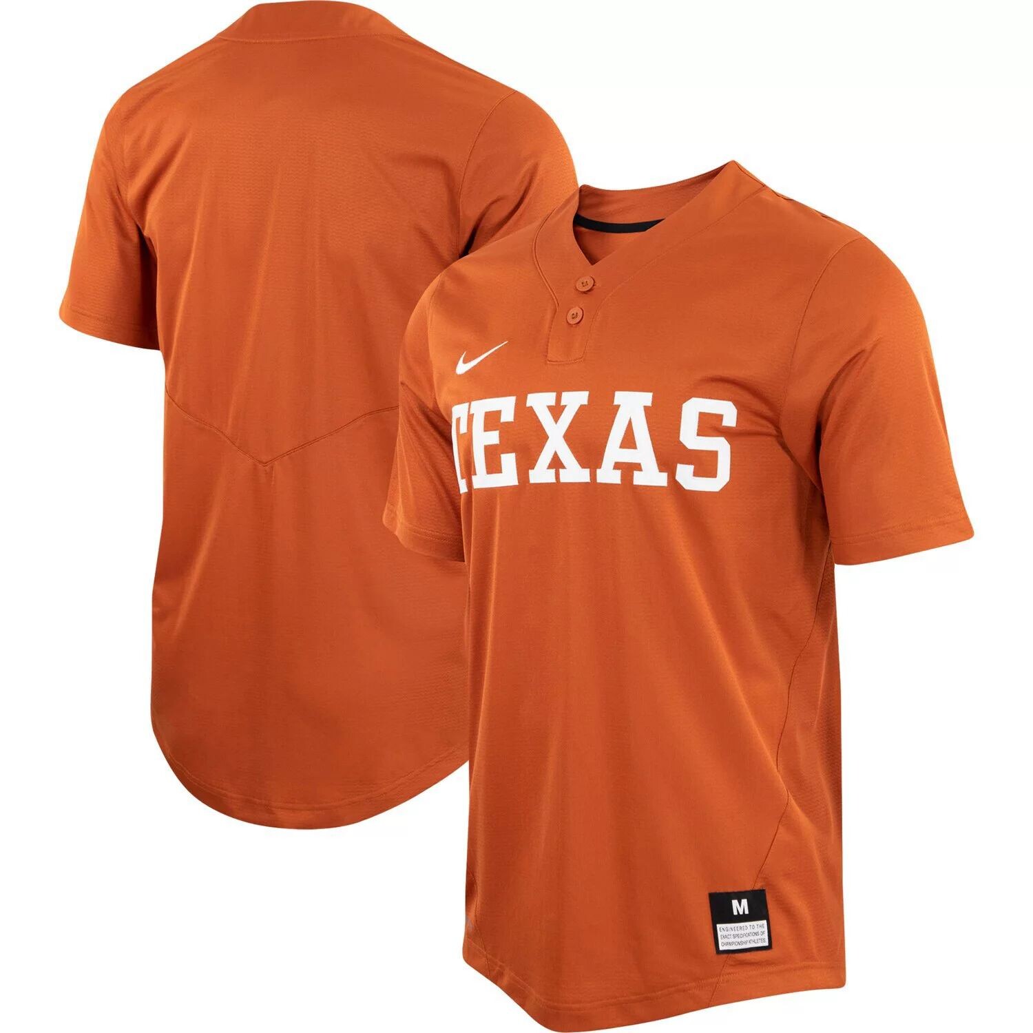 

Унисекс Texas Orange Texas Longhorns Реплика софтбольной майки с двумя пуговицами Nike