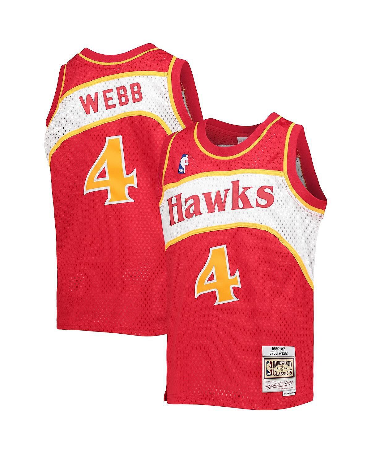 

Джерси Big Boys Spud Webb Red Atlanta Hawks 1986-87 Hardwood Classics Swingman Mitchell & Ness