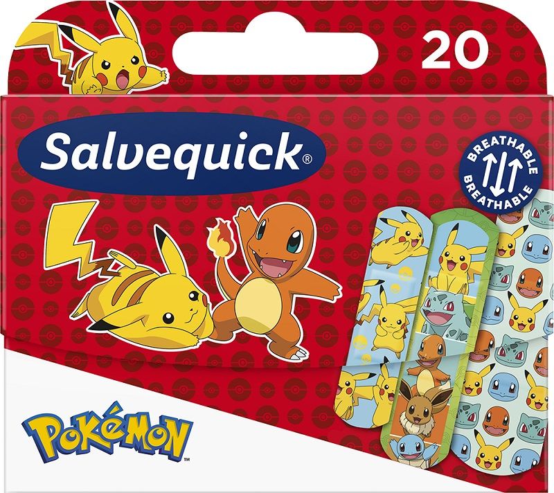 Патчи для детей Salvequick Plastry Pokemon, 20 шт