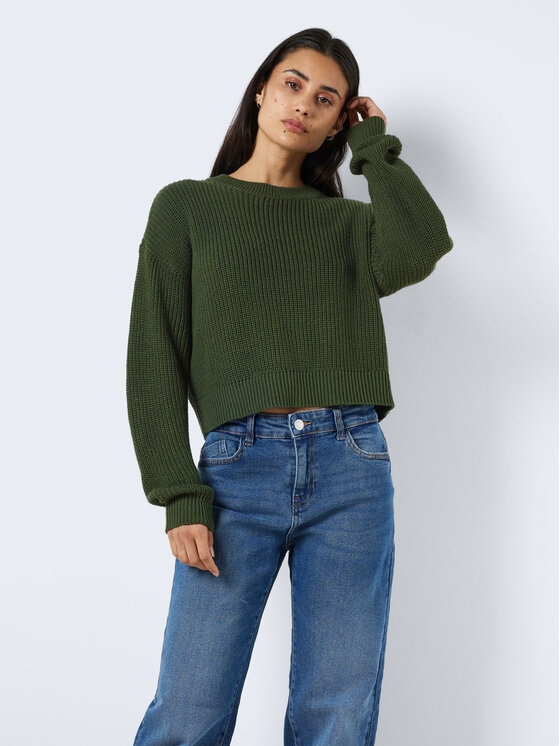 Пуловер свободного кроя Noisy May, зеленый