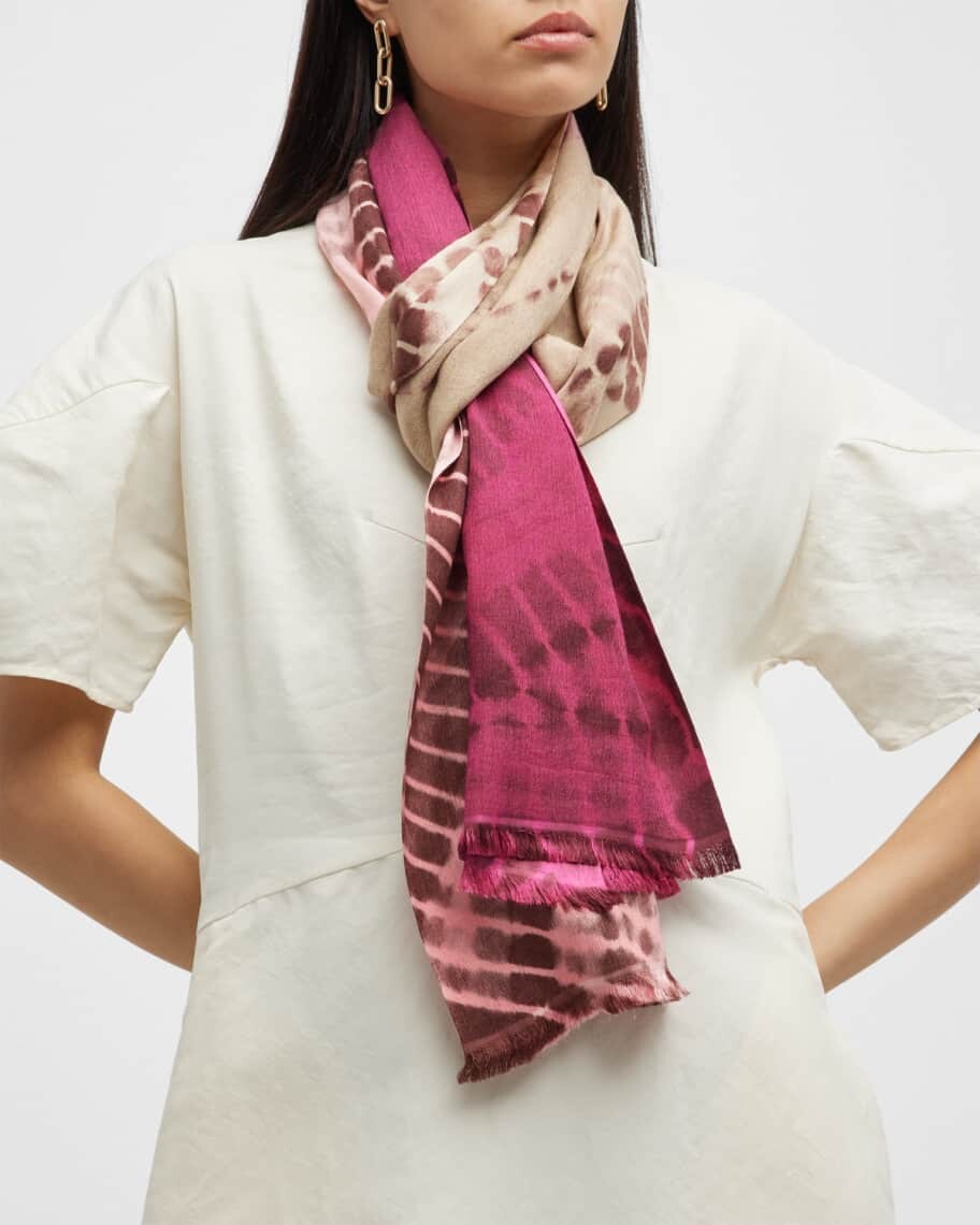 

Атласный шарф Shibori Bajra