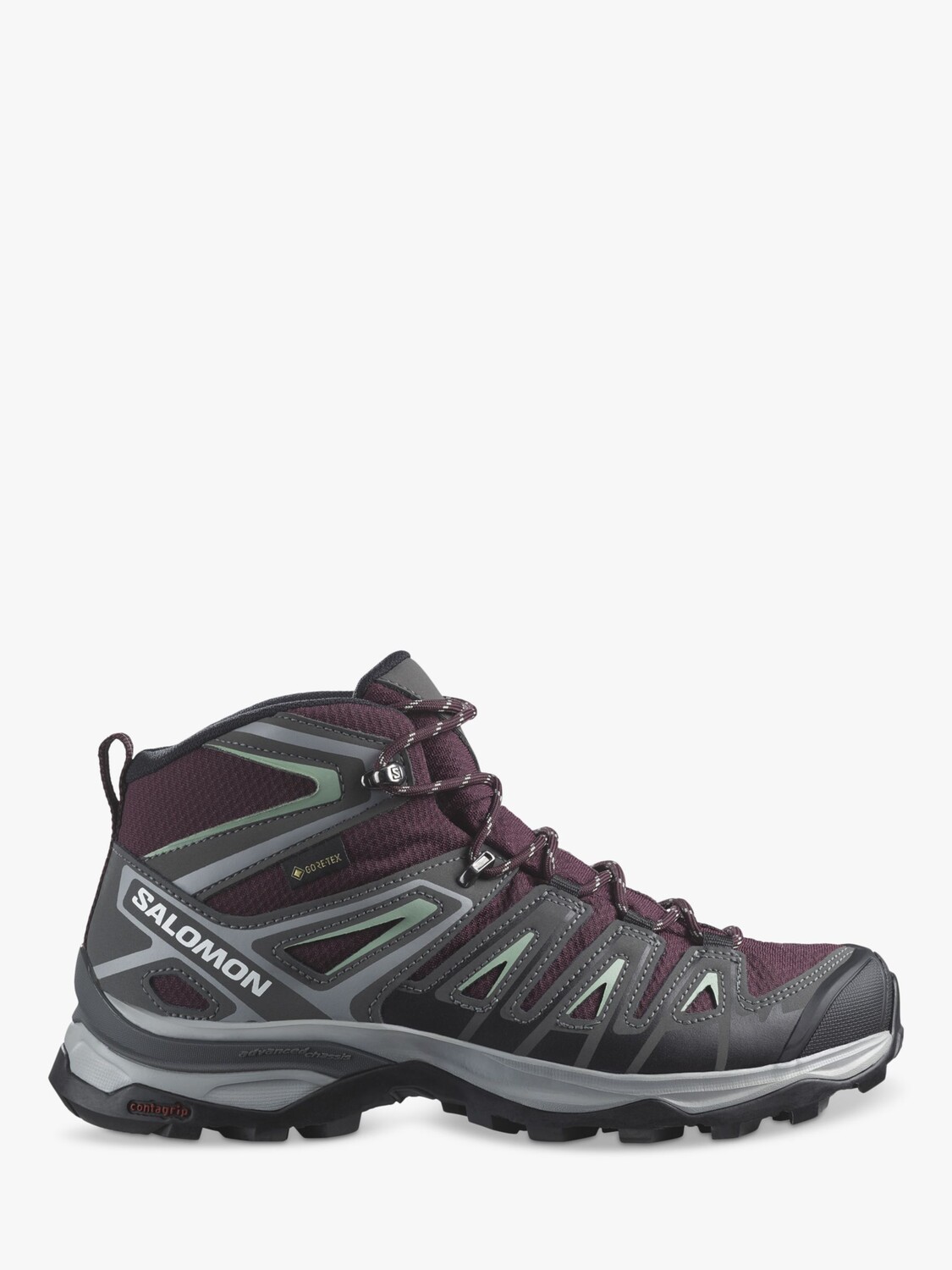 

Женские водонепроницаемые походные ботинки Salomon X Ultra Pioneer Mid Gore-Tex, магнит/зеленый