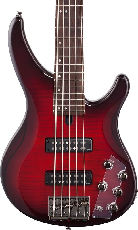 Басс гитара Yamaha TRBX605FM 5-String Bass Guitar, Flamed Maple, Dark Red Burst