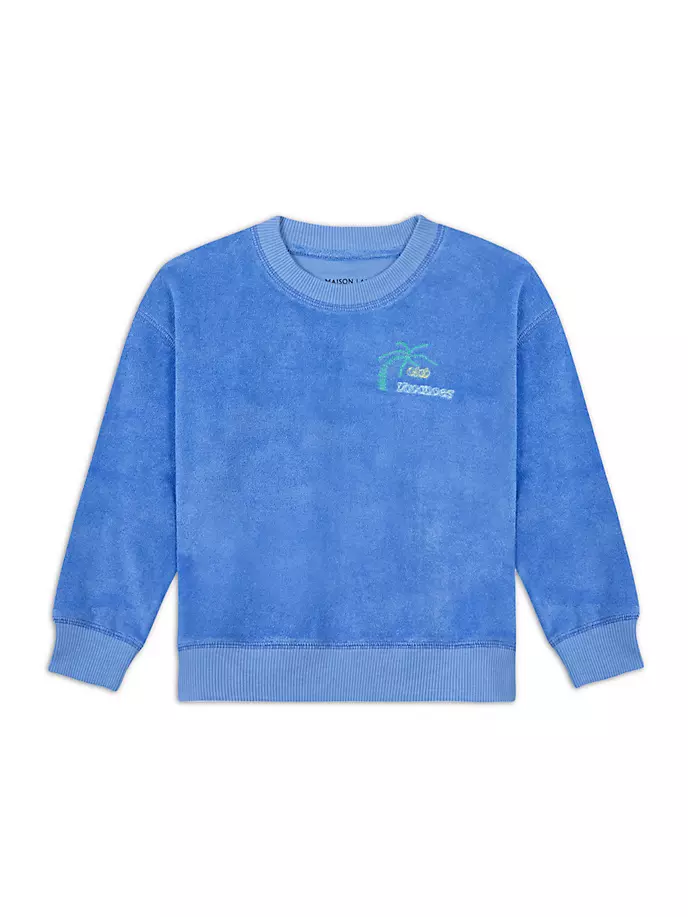 

Велюровый свитшот Little Boy's & Boy's Club Vacances Maison Labiche, синий