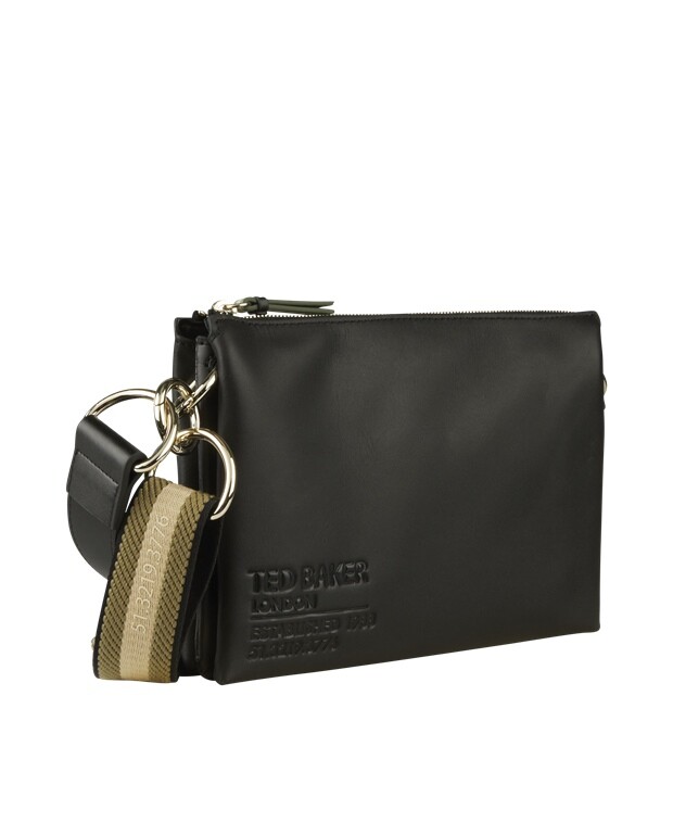 

Кожаная сумка-мессенджер Ted Baker, черный