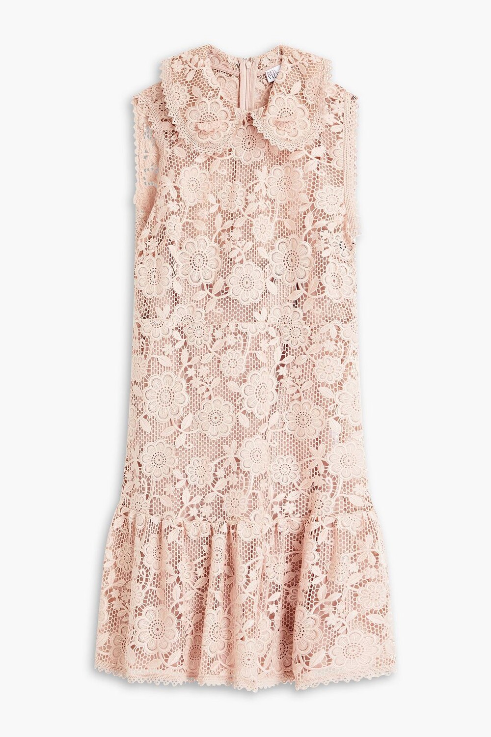 

Платье мини из кружева со шнуровкой REDVALENTINO, румян