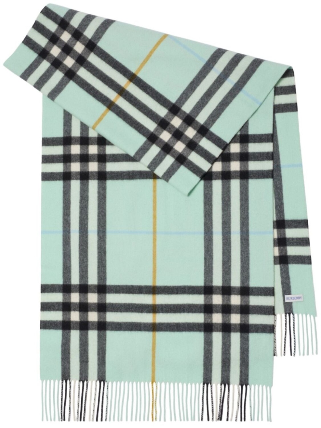 

Кашемировый шарф в широкую клетку Burberry, синий