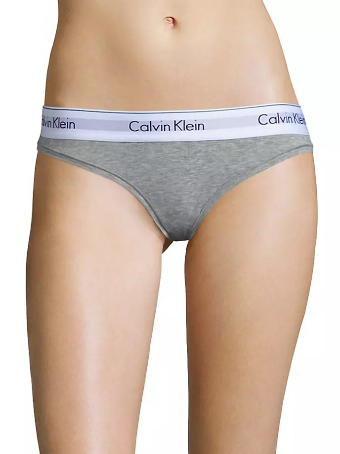 

Современные хлопковые трусы-бикини Calvin Klein, серый