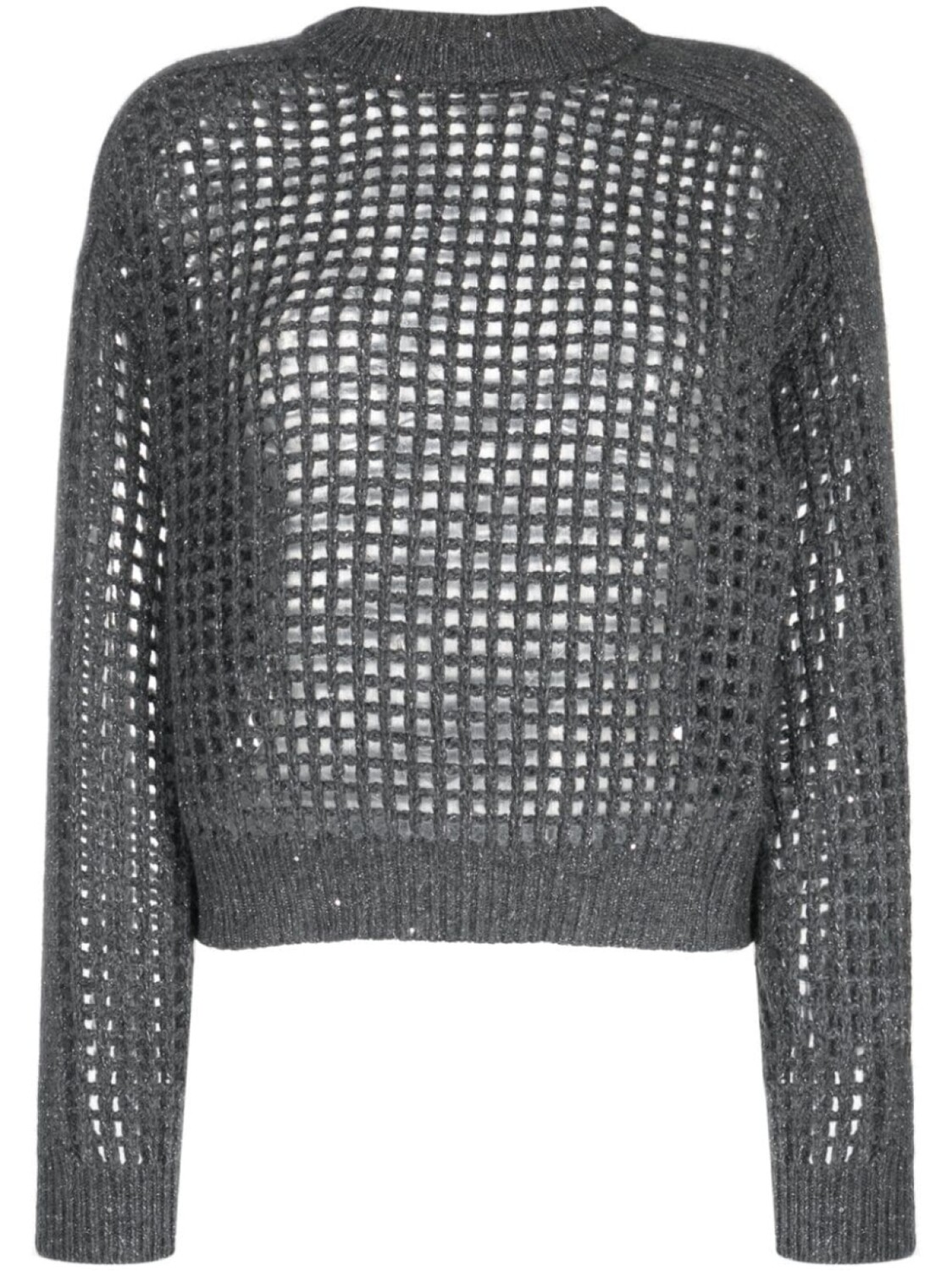 

Brunello Cucinelli ажурный джемпер, серый