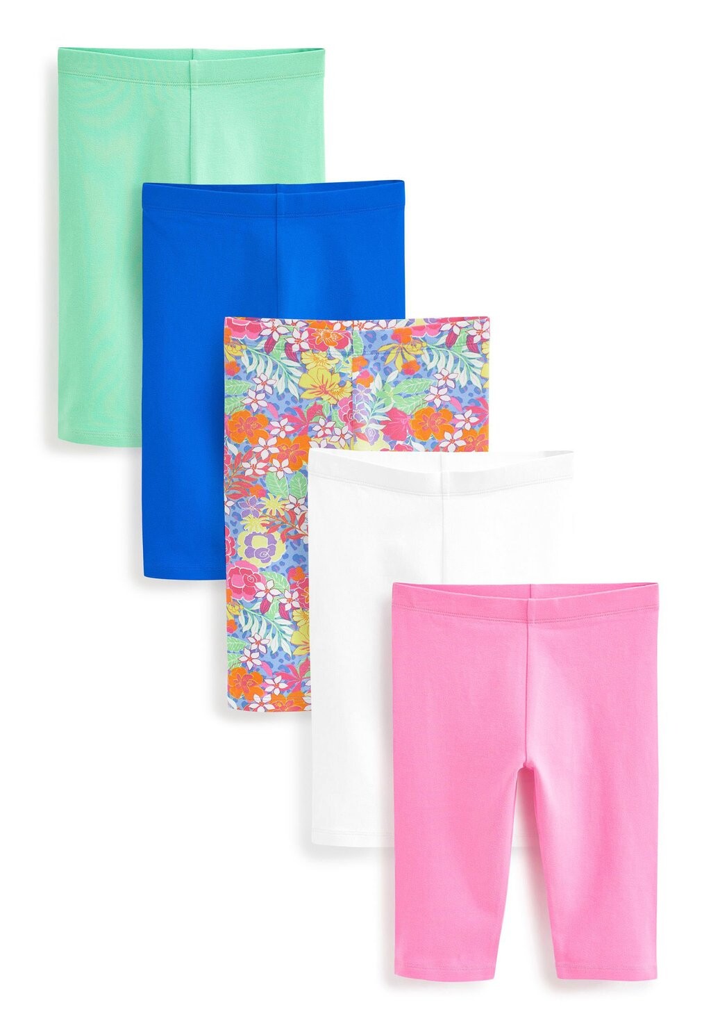 

Тайтсы 5 Пакет Укороченных Леггинсов Next, цвет pink blue green floral print