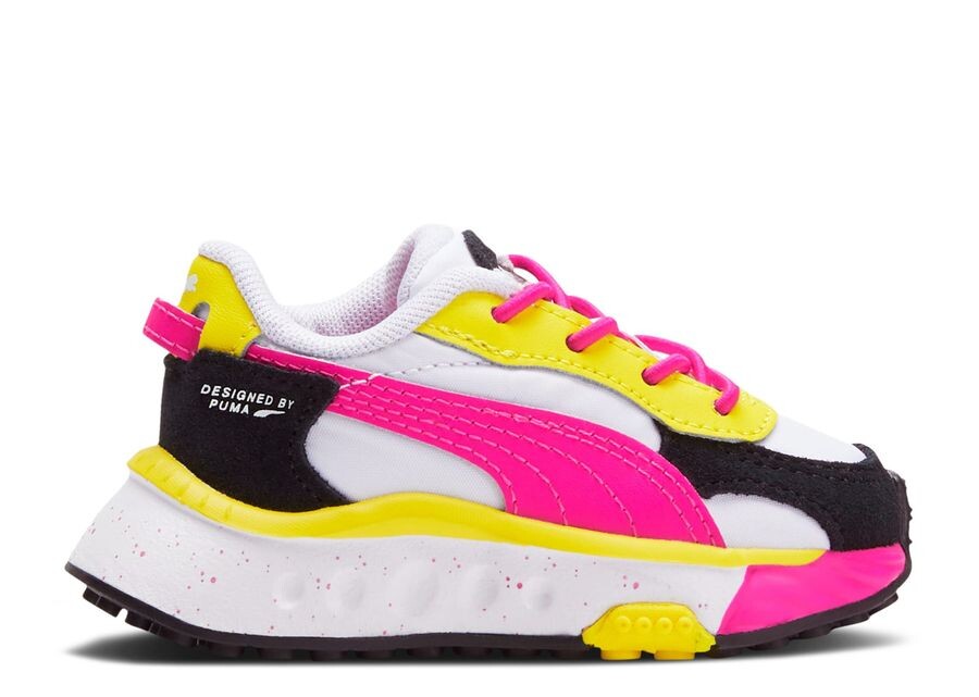 

Кроссовки Puma Wild Rider Toddler 'Rollin' - Pink Glow Yellow', розовый