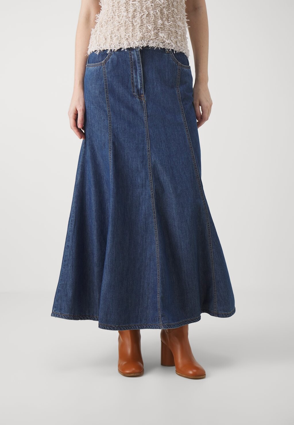 

Юбка-колокольчик Edera Marella, цвет blue denim