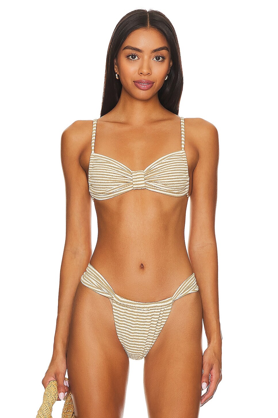 

Топ бикини Montce Swim Devin, цвет Neutral Stripe