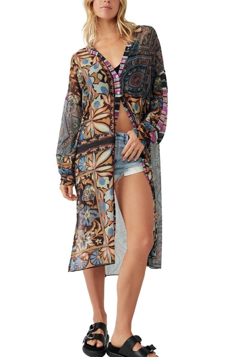

Рубашка дастер с принтом Naomi FREE PEOPLE
