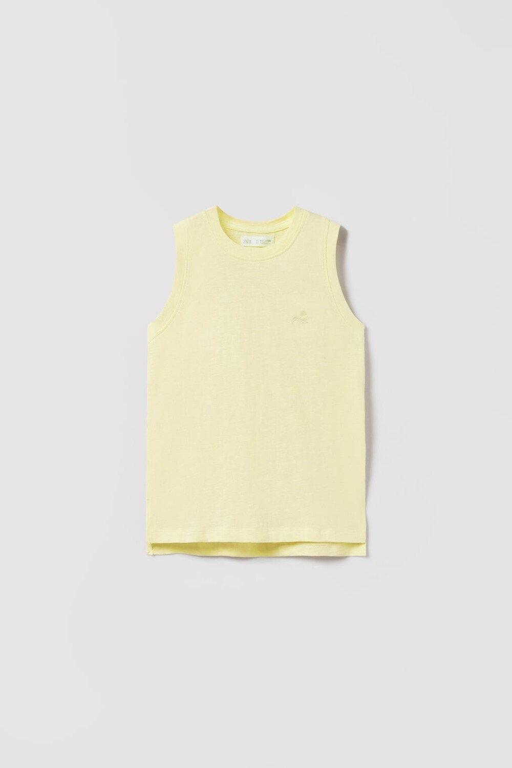 

Базовая футболка с вышивкой ZARA, желтый