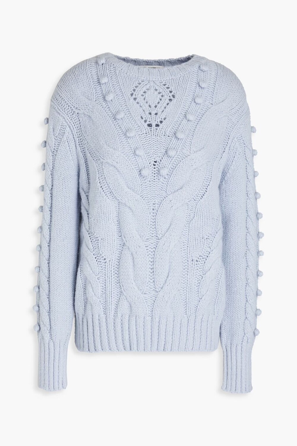 

Кашемировый свитер косичной вязки с помпоном Autumn Cashmere, голубое небо