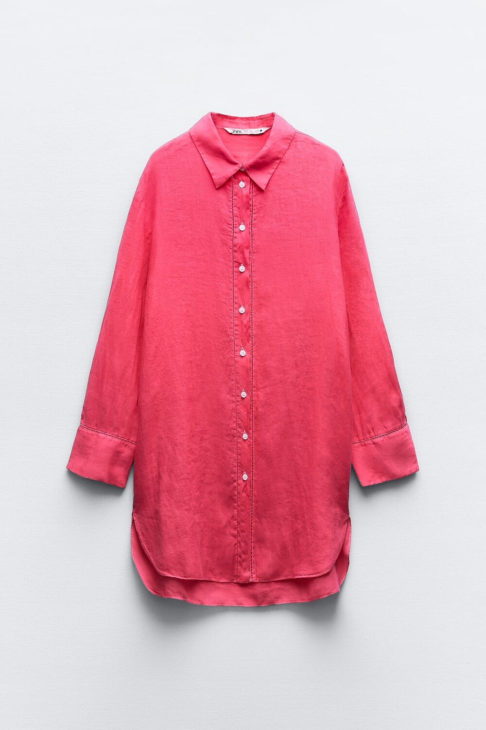 

Туника из рами с пассами ZARA, фуксия