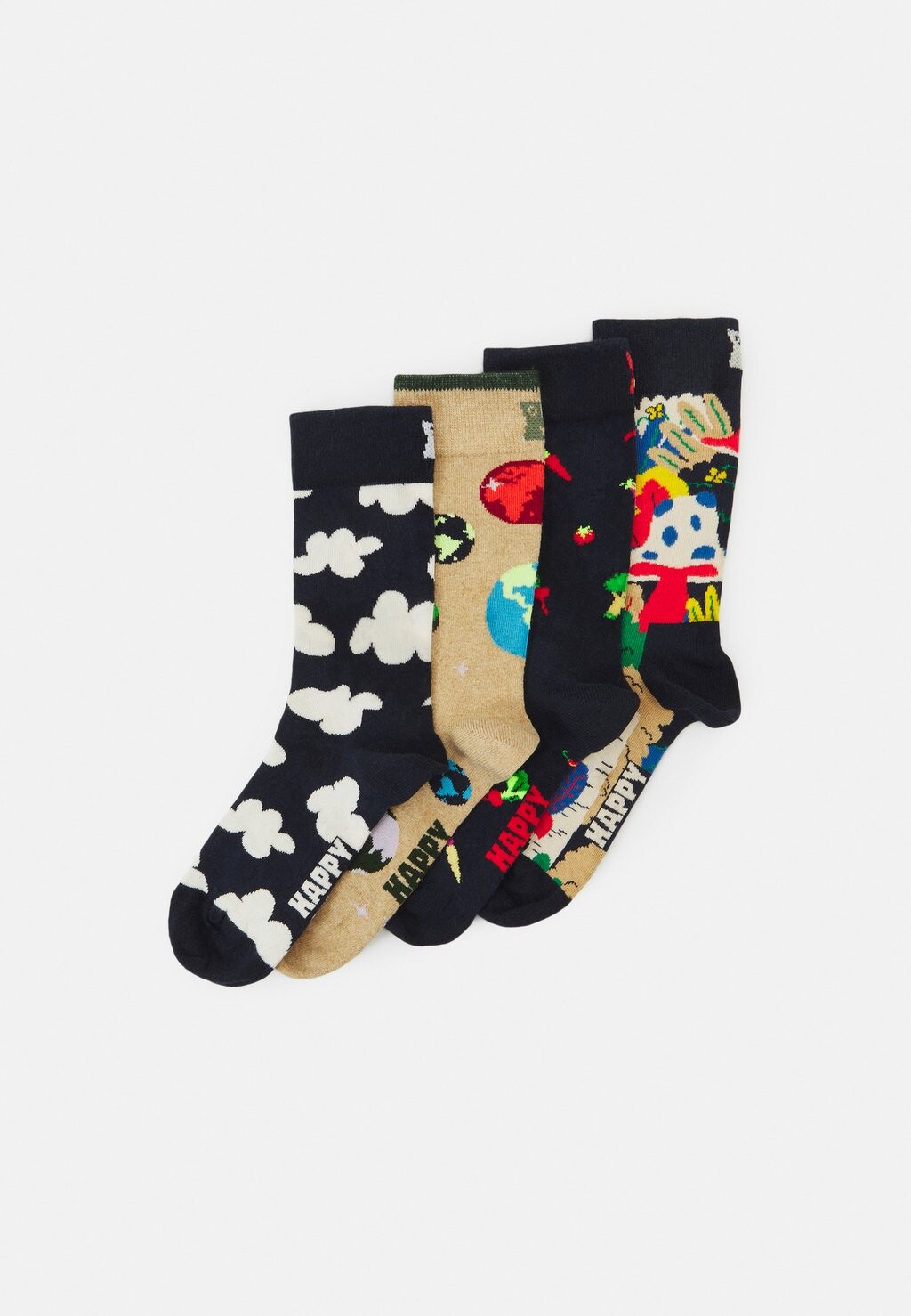 

Носки Happy Socks WILD AND FREE SOCKS ПОДАРОК ​​УНИСЕКС, 4 ПАКЕТА, темно-синий