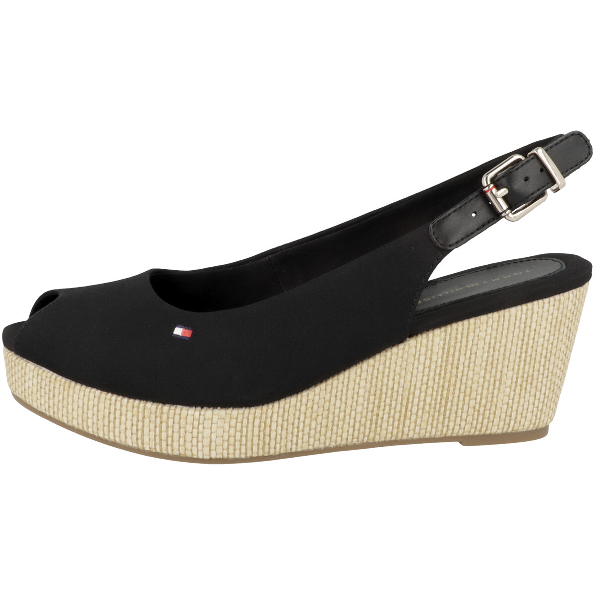 

Сандалии Tommy Hilfiger Keilsandale Iconic Elba Sling Back Wedge, черный