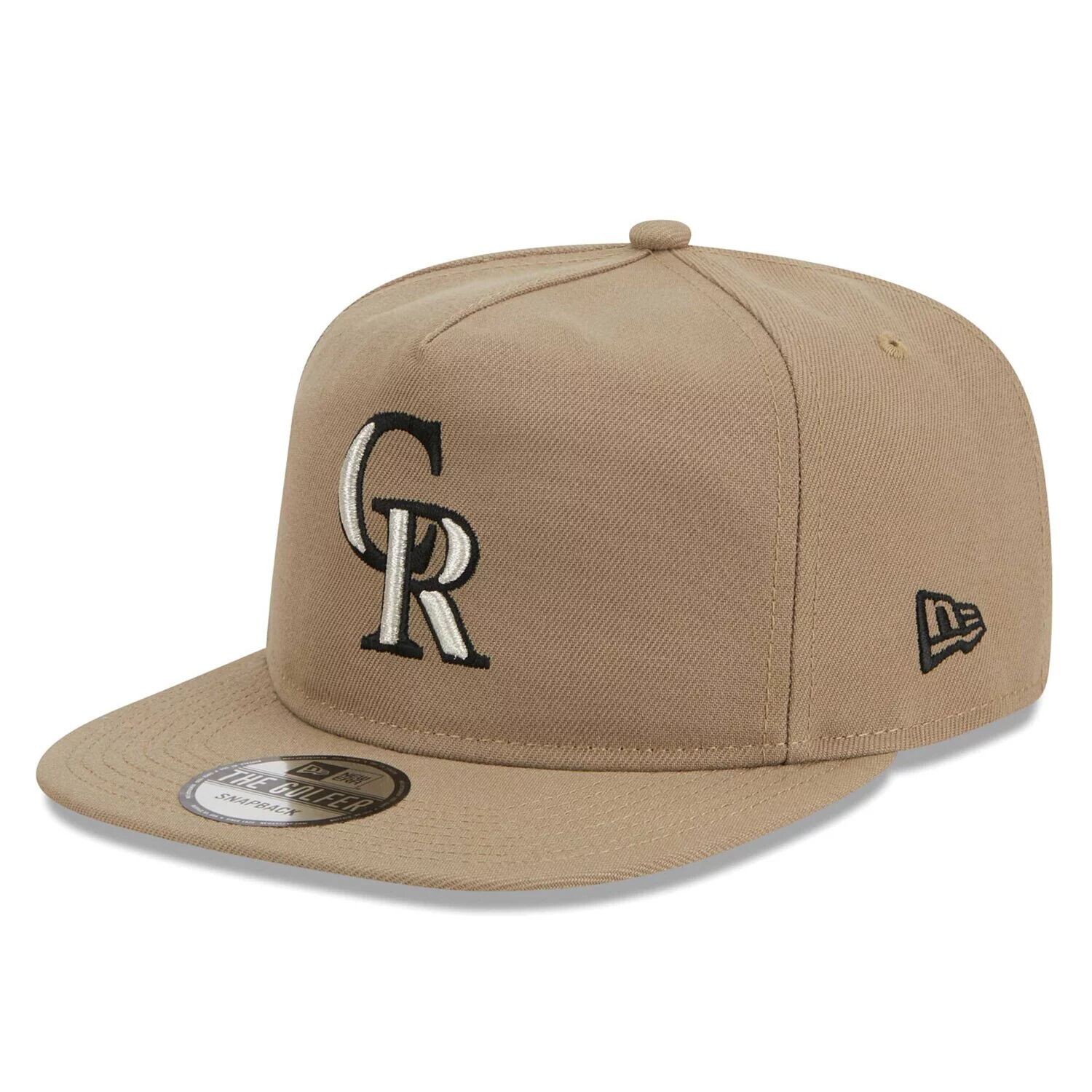 

Мужская регулируемая шляпа для гольфиста New Era цвета хаки Colorado Rockies