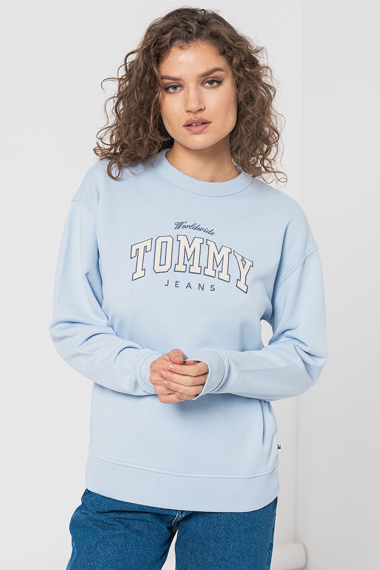 цена Толстовка с логотипом из органического хлопка Tommy Jeans, синий