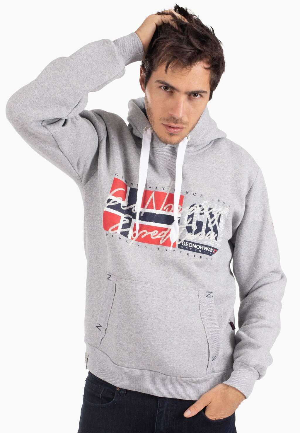 

Толстовка Gozep Geo Norway, цвет beige red