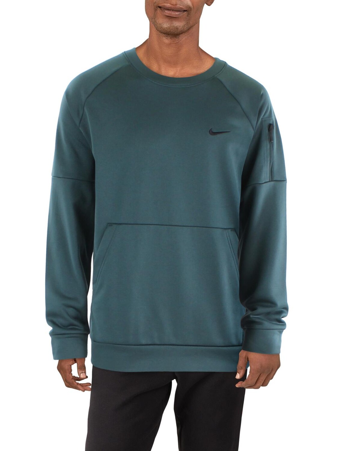

Мужская однотонная флисовая толстовка Nike, цвет Deep Jungle Black