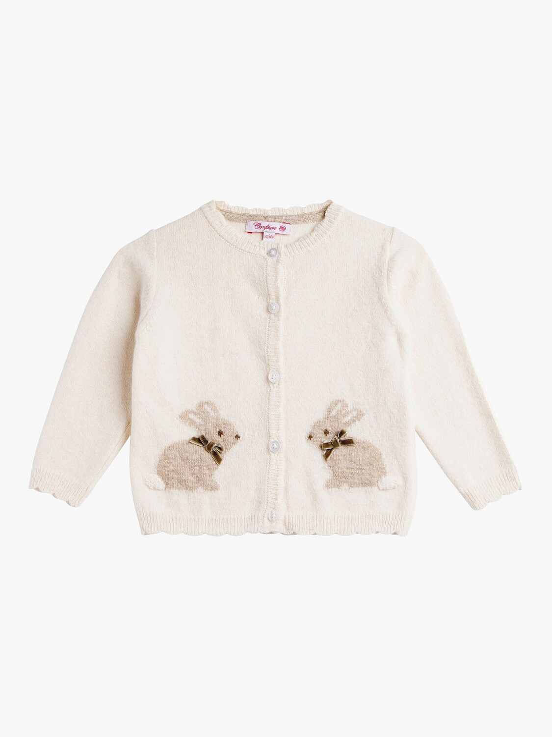 

Кардиган из смеси кашемира Trotters Baby Bunny, зимний белый
