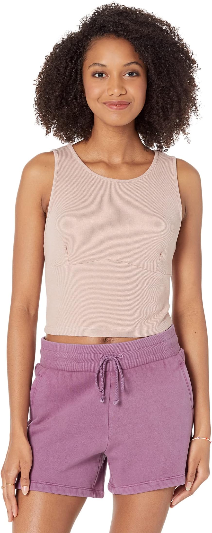 

Топ RVCA Test Drive Crop Tank, цвет Dusty Rose