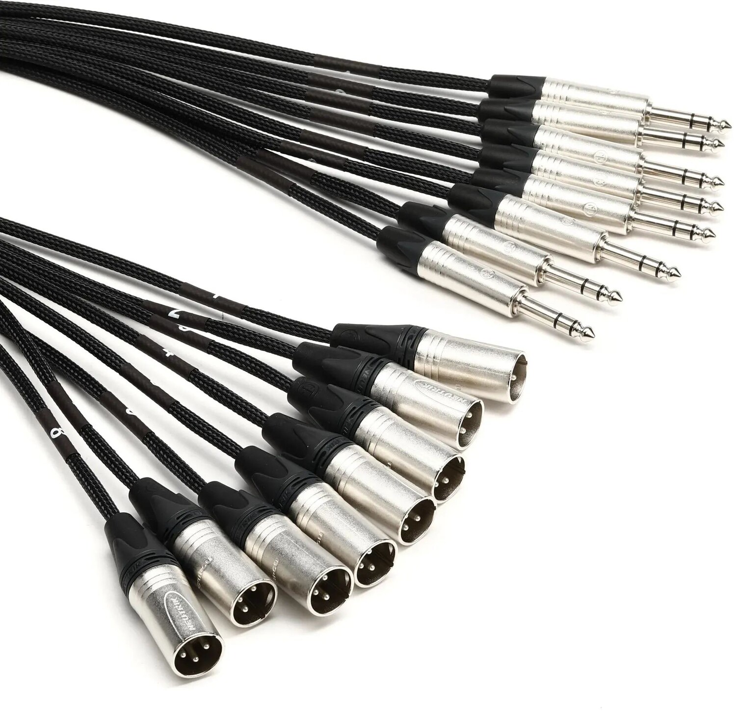 

JUMPERZ J8CHTRS-XM-10 8-канальный разъем TRS «папа» 1/4 дюйма на разъем «папа» XLR «змея» — 10 футов