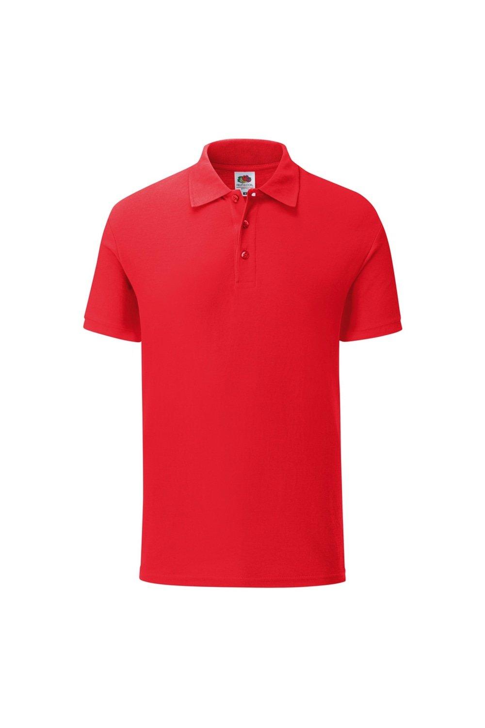 Индивидуальная рубашка-поло пику из поли/хлопка , красный Fruit of the Loom