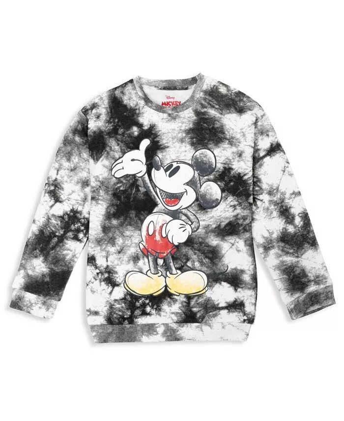 

Флисовый пуловер с Микки Маусом для мальчика, черный/белый Disney, мультиколор