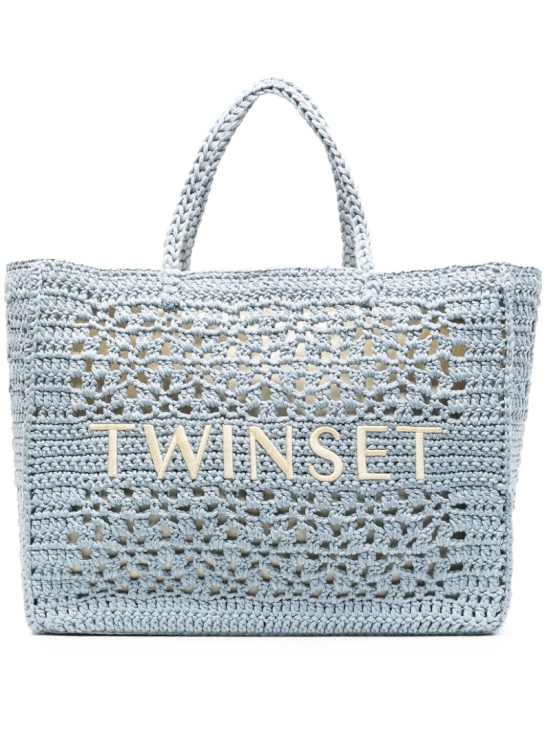 

TWINSET сумка-тоут Bohémien в технике кроше, синий