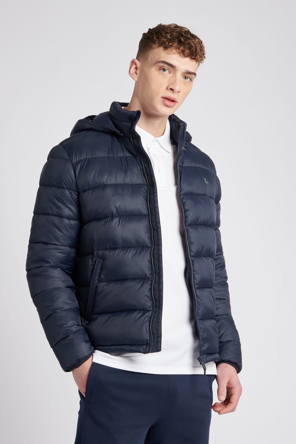 

Черный пуховик Kershaw с капюшоном Jack Wills, синий