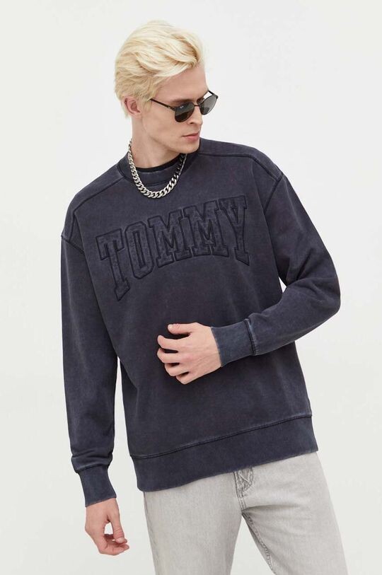 

Хлопковая толстовка Tommy Jeans, серый