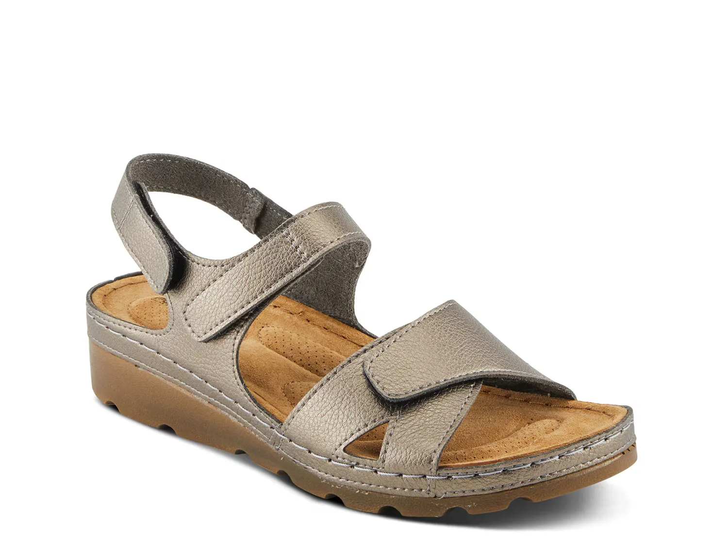 

Сандалии Ariel Wedge Sandal Flexus By Spring Step, серебряный/металлик