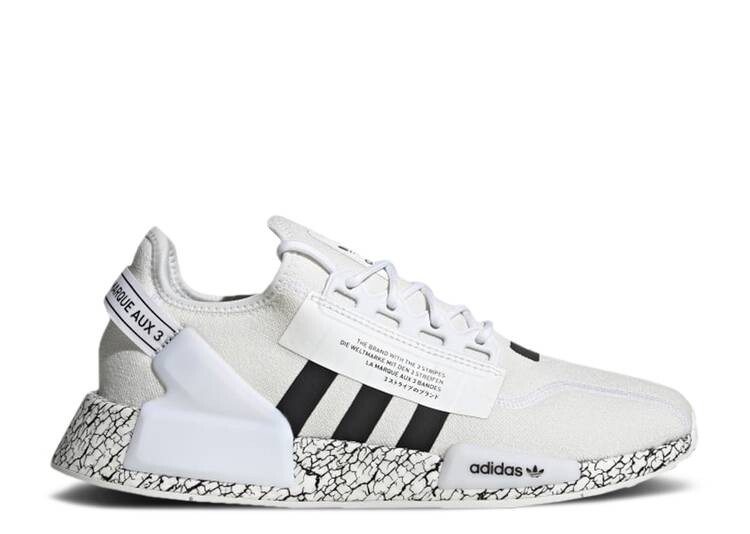 

Кроссовки Adidas NMD_R1 V2 'CRACKLED - WHITE BLACK', белый