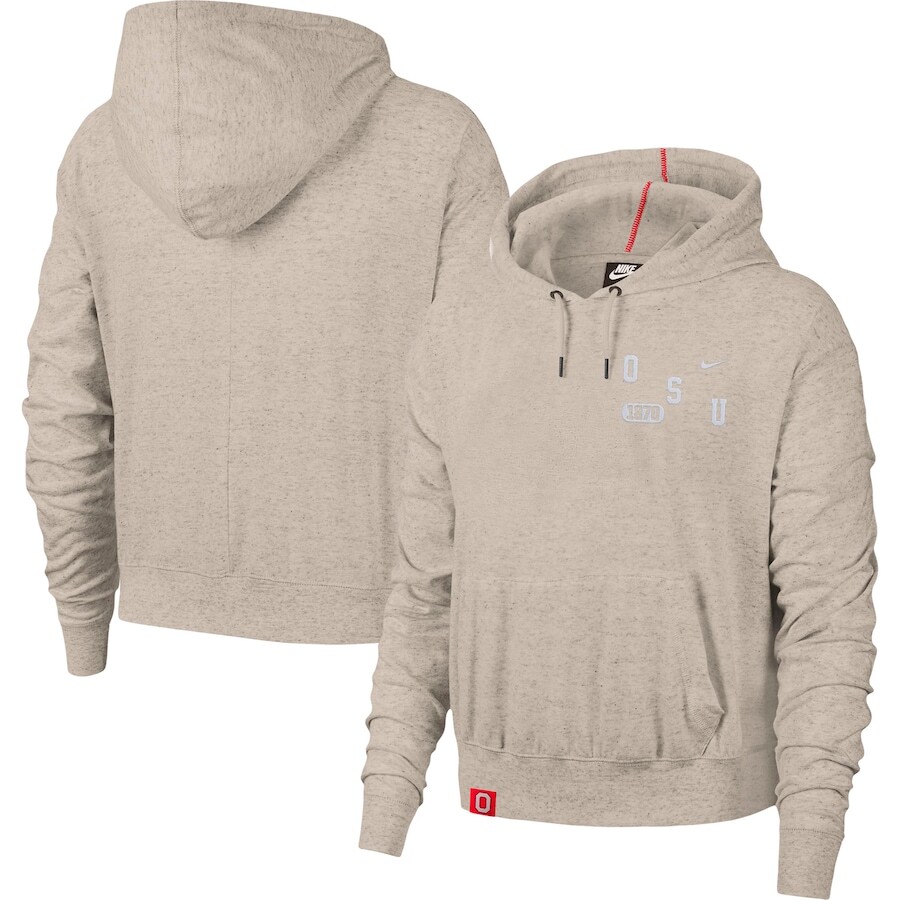 

Пуловер с капюшоном Nike Ohio State Buckeyes, кремовый