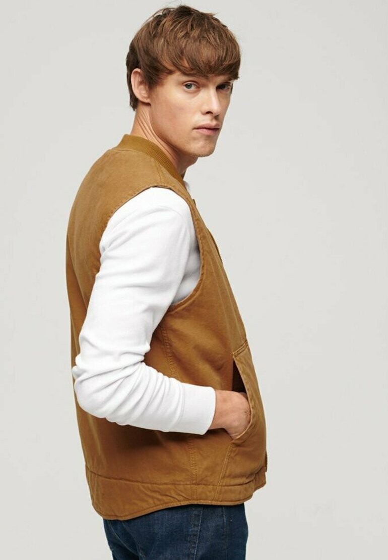 

Жилет Superdry SURPLUS WORKWEAR, цвет denim co tobacco brown
