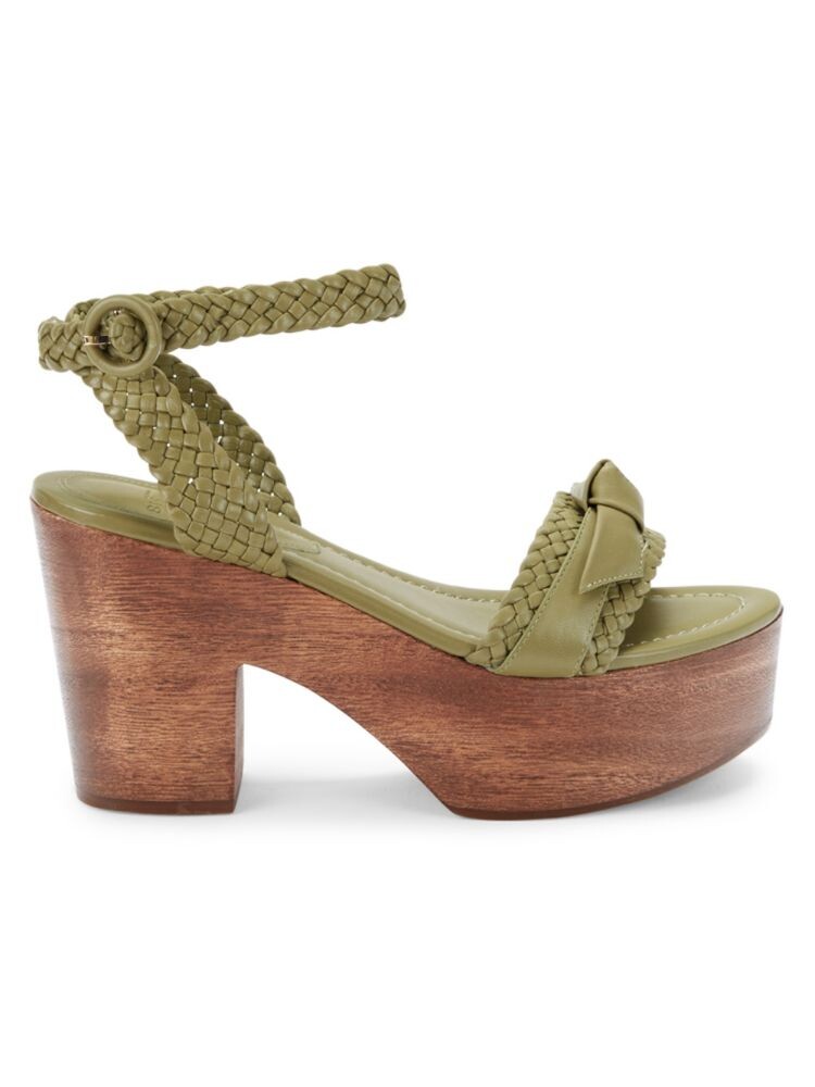 

Плетеные кожаные сандалии Clarita Alexandre Birman, зеленый