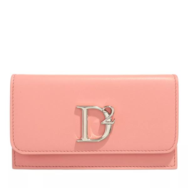 цена Кошелек d2 statement credit card holder Dsquared2, розовый